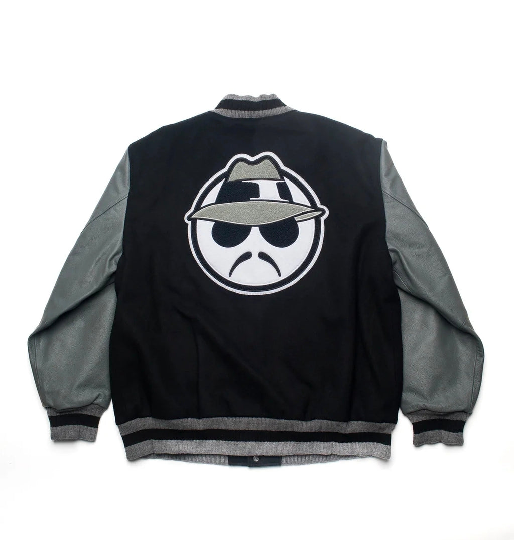 Leather Sleeve Varsity Jacket