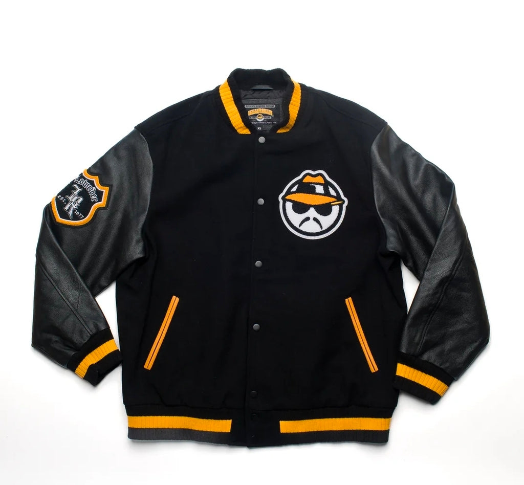 Leather Sleeve Varsity Jacket