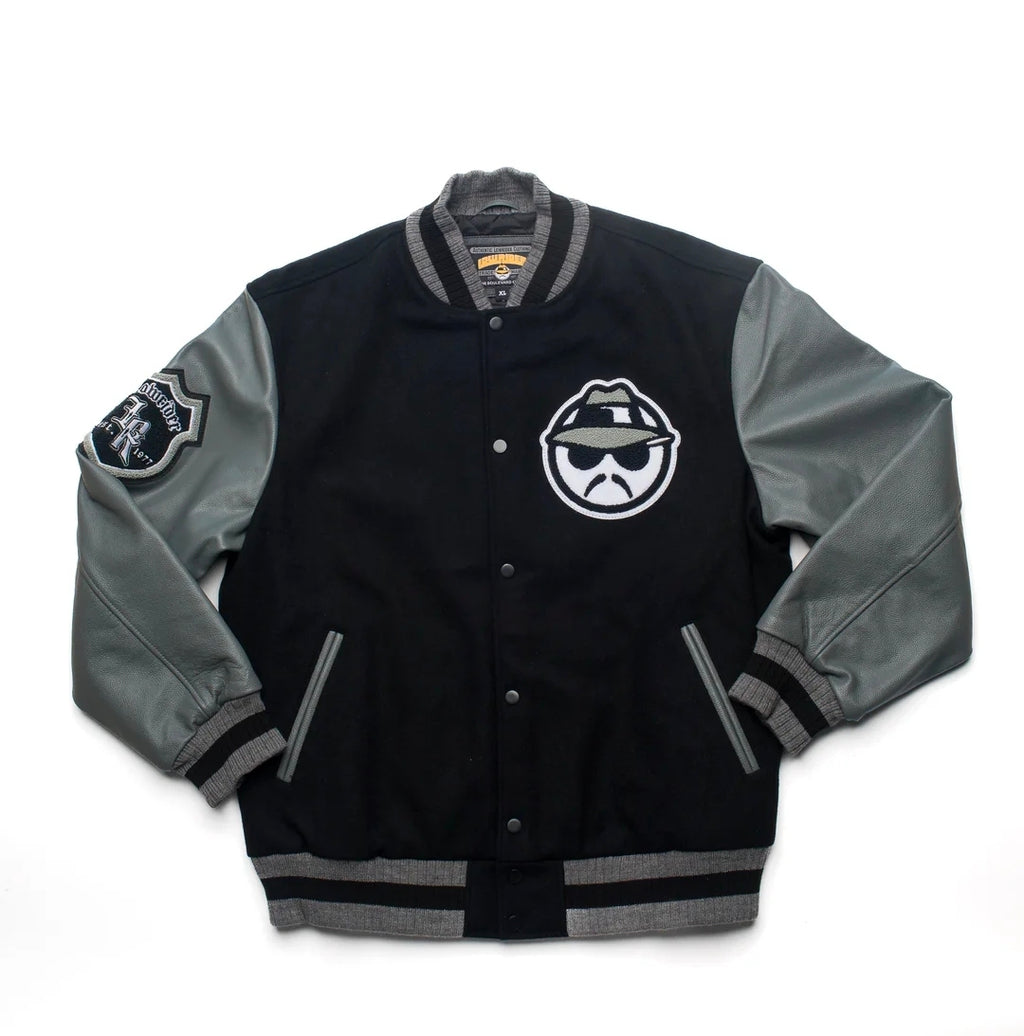 Leather Sleeve Varsity Jacket