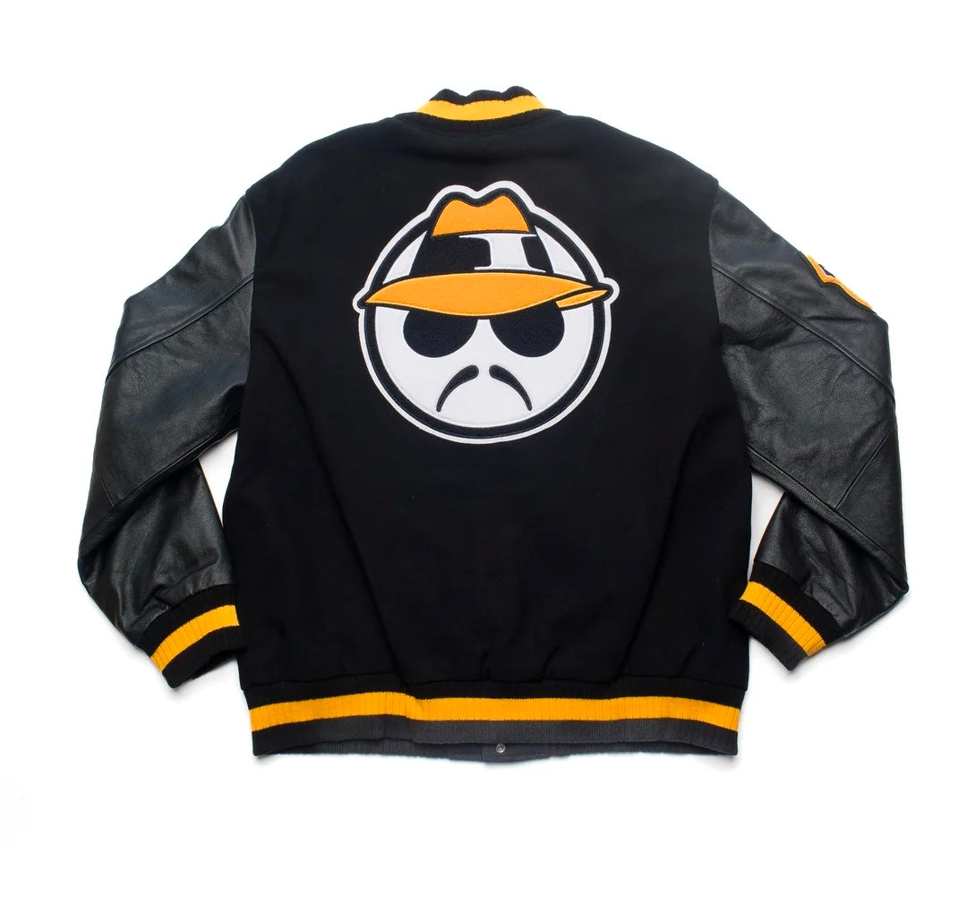 Leather Sleeve Varsity Jacket